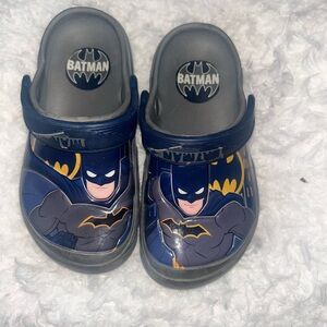 Batman Blue and Gray Slippers with Graphic Design